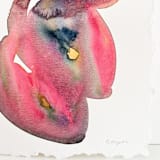 "Totem" - Original Painting in pink by Mary Gaspar