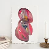 "Totem" - Original Painting in pink by Mary Gaspar