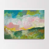 "Landscape #1" - Original Painting in green by Amy Mullen