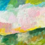 "Landscape #1" - Original Painting in green by Amy Mullen