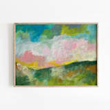 "Landscape #1" - Original Painting in green by Amy Mullen
