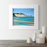 ""Harbor Shoals" Original Framed Oil Painting" - Original Painting in blue by Mary Hills Powell