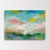"Landscape #3" - Original Painting in green by Amy Mullen