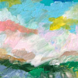 "Landscape #3" - Original Painting in green by Amy Mullen