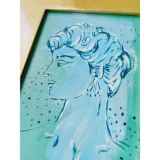 "Lyda of the Stars" - Original Painting in blue by Green Barn Studio