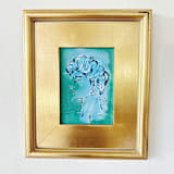 "Lyda of the Stars" - Original Painting in blue by Green Barn Studio