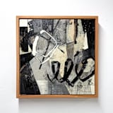 "Reassembled I" - Original Painting in black by Kristi Visser
