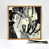 "Reassembled I" - Original Painting in black by Kristi Visser