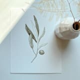 "Olive Branch" - Original Painting in green by Angele Kamp