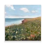 "Coastal Square" - Original Painting in multicolor by Lindsay Megahed