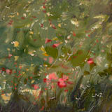 "Coastal Square" - Original Painting in multicolor by Lindsay Megahed