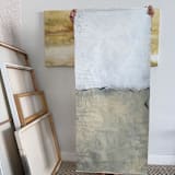 "A Pale Divide" - Original Painting in natural by Karine Tonial Grimm