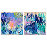 "alice into the woods + where are all the peonies?" - Original Painting in multicolor by bari wieselman schulman