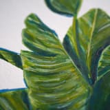"Tropical mixed media original painting" - Original Painting in green by Alexandra Dzh