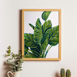 "Tropical mixed media original painting" - Original Painting in green by Alexandra Dzh
