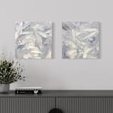 "Blueberry Shortcake Mini I & II" - Original Painting in blue by Teodora Guererra