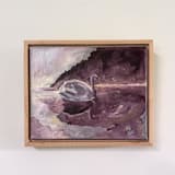 "Between Two Worlds" - Original Painting in purple by Mary Ketch