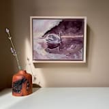 "Between Two Worlds" - Original Painting in purple by Mary Ketch
