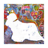 "Taking Time to Smell the Flowers" - Original Painting in multicolorassorted-colors by CONNIE COLLUM