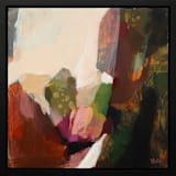 "Square Abstract No. 4" - Original Painting in brown by Wendy Keller