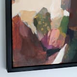 "Square Abstract No. 4" - Original Painting in brown by Wendy Keller
