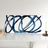 "Indigo Cell Landscape 2" - Original Painting in blue by Mary Gaspar