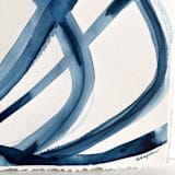 "Indigo Cell Landscape 2" - Original Painting in blue by Mary Gaspar