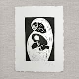 "Mother and child" - Original Painting in black by Maja Cunningham