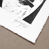 "Mother and child" - Original Painting in black by Maja Cunningham