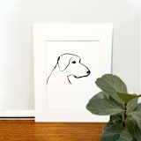"Dog II" - Original Painting in black by Teju Reval