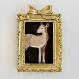 "Miniature Deer" - Original Painting in brown by Teju Reval