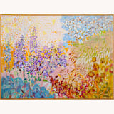 "Colors in Bloom" - Original Painting in orange by Shina Choi