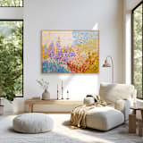 "Colors in Bloom" - Original Painting in orange by Shina Choi