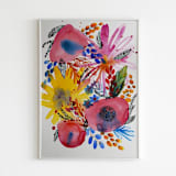 "Watercolor Flowers Original Painting" - Original Painting in multicolor by Alexandra Dzh