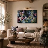""Everything Blooms Around You" - 72 x 48 - Original Painting" - Original Painting in multicolor by Sarah Mankin