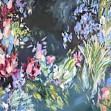 ""Everything Blooms Around You" - 72 x 48 - Original Painting" - Original Painting in multicolor by Sarah Mankin
