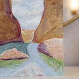 "Santa Elena Canyon No. 2" - Original Painting in multicolorassorted-colors by Lauren Perkins