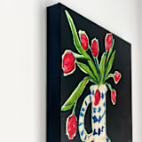 "Midnight Tulips" - Original Painting in blue by Nicole Simms