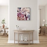 "Cranberries and Cream 2" - Original Painting in pink by Mandy Trimble Leonard