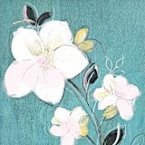 "Flower ll" - Original Painting in white by AlisonJerry