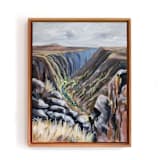 "Black Canyon Colorado | 11x14 Painting (framed)" - Original Painting in brown by Weronika Zubek