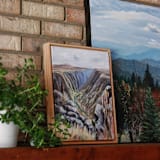 "Black Canyon Colorado | 11x14 Painting (framed)" - Original Painting in brown by Weronika Zubek