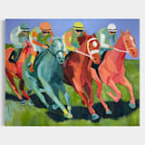 ""Place Your Bets" - 60 x 48 - Original Painting" - Original Painting in multicolor by Sarah Mankin