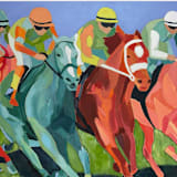 ""Place Your Bets" - 60 x 48 - Original Painting" - Original Painting in multicolor by Sarah Mankin