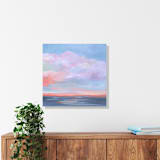 "Kiss of Light" - Original Painting in blue by Johanne Dziemian