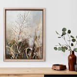 "Frosted Fall I" - Original Painting in blue by Mandy Trimble Leonard