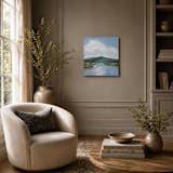 ""Beyond the Blue Ridge" - 9 x 12 - Original Painting" - Original Painting in multicolor by Sarah Mankin