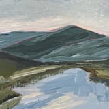 ""Beyond the Blue Ridge" - 9 x 12 - Original Painting" - Original Painting in multicolor by Sarah Mankin