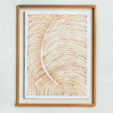 "Framed Bespoke Watercolor" - Original Painting in orange by Heidi Lowell
