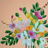 "Kiwi Vines" - Original Painting in multicolorassorted-colors by Nicole Simms